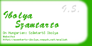 ibolya szamtarto business card